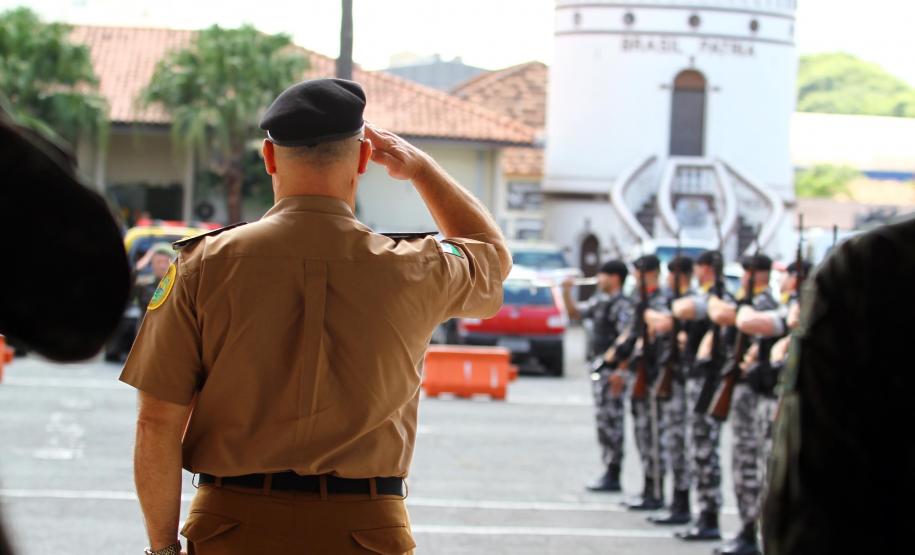 Curitiba, 225 de Fevereiro de 2018. Visita do Comandante da Artilharia Divisionária da 5ª Divisão de Exército, General de Brigada Rodrigo Pereira Vergara  ao Quartel do Comando-Geral da Polícia Militar do Paraná.
