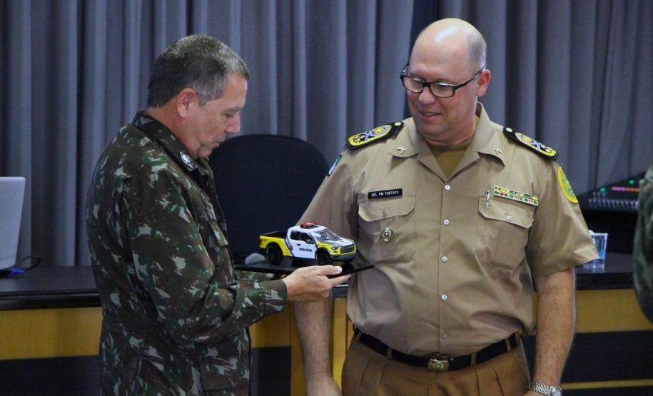 Curitiba, 225 de Fevereiro de 2018. Visita do Comandante da Artilharia Divisionária da 5ª Divisão de Exército, General de Brigada Rodrigo Pereira Vergara  ao Quartel do Comando-Geral da Polícia Militar do Paraná.
