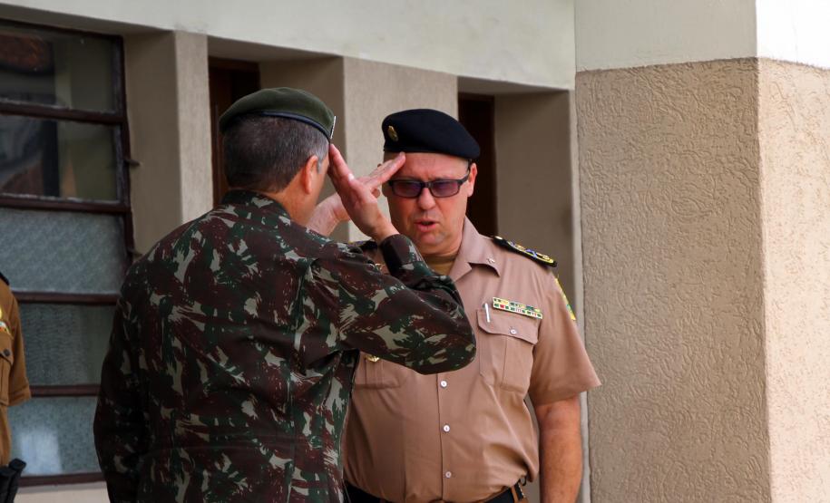 Curitiba, 225 de Fevereiro de 2018. Visita do Comandante da Artilharia Divisionária da 5ª Divisão de Exército, General de Brigada Rodrigo Pereira Vergara  ao Quartel do Comando-Geral da Polícia Militar do Paraná.