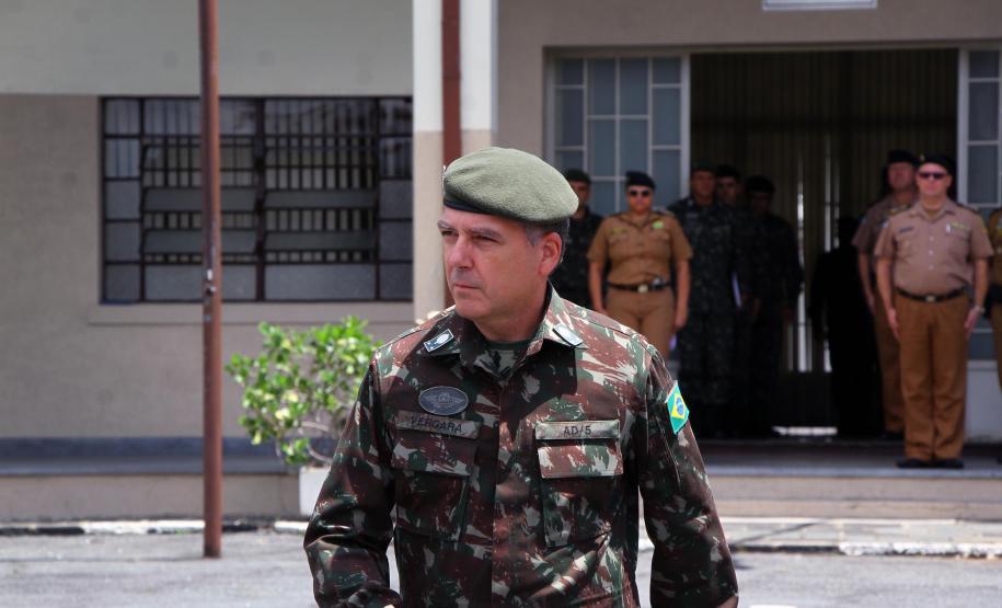 Curitiba, 225 de Fevereiro de 2018. Visita do Comandante da Artilharia Divisionária da 5ª Divisão de Exército, General de Brigada Rodrigo Pereira Vergara  ao Quartel do Comando-Geral da Polícia Militar do Paraná.