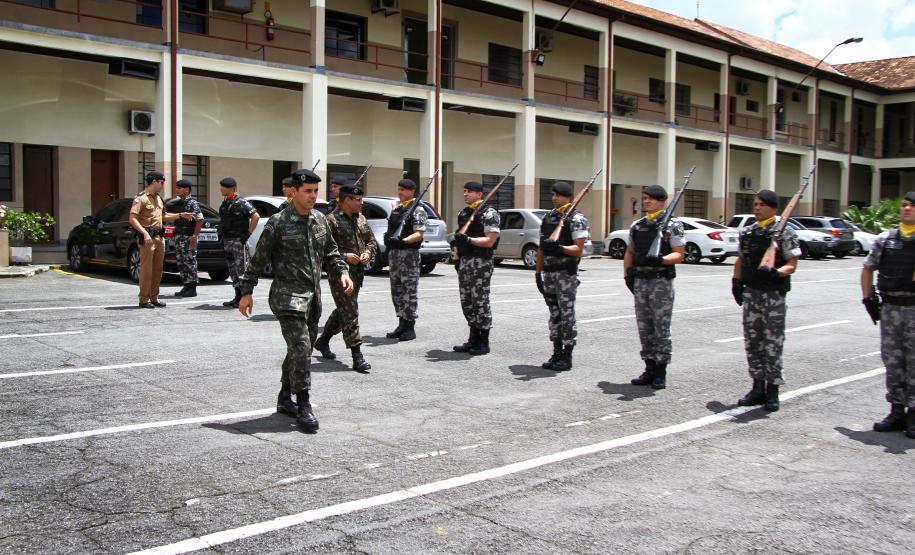Curitiba, 225 de Fevereiro de 2018. Visita do Comandante da Artilharia Divisionária da 5ª Divisão de Exército, General de Brigada Rodrigo Pereira Vergara  ao Quartel do Comando-Geral da Polícia Militar do Paraná.