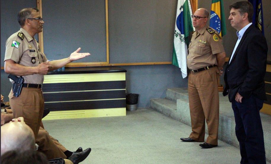Curitiba, 23 de Fevereiro de 2018. 23-02-2018 SESP visita Comandante-Geral.