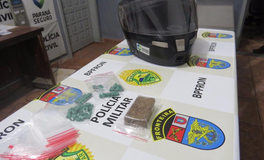 BPFron apreende pés de maconha, compridos de ecstasy e mercadorias contrabandeadas no Oeste do estado