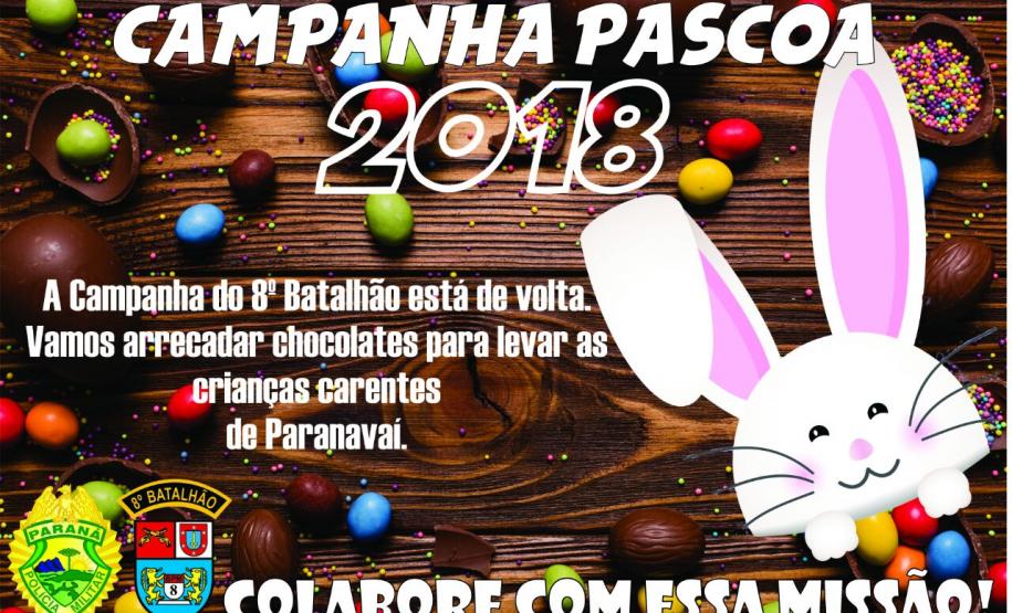 Policiais militares arrecadam chocolates que serão doados para crianças carentes em Paranavaí (PR)