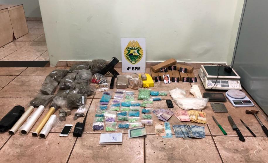 Polícia Militar apreende submetralhadora e drogas em Maringá; casal suspeito de envolvimento com o tráfico é encaminhado