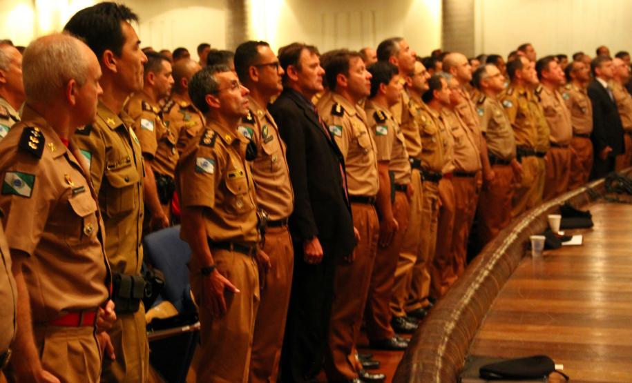 Curitiba, 15 de Março de 2018. Reunião do Comandante Geral com oficiais superiores.