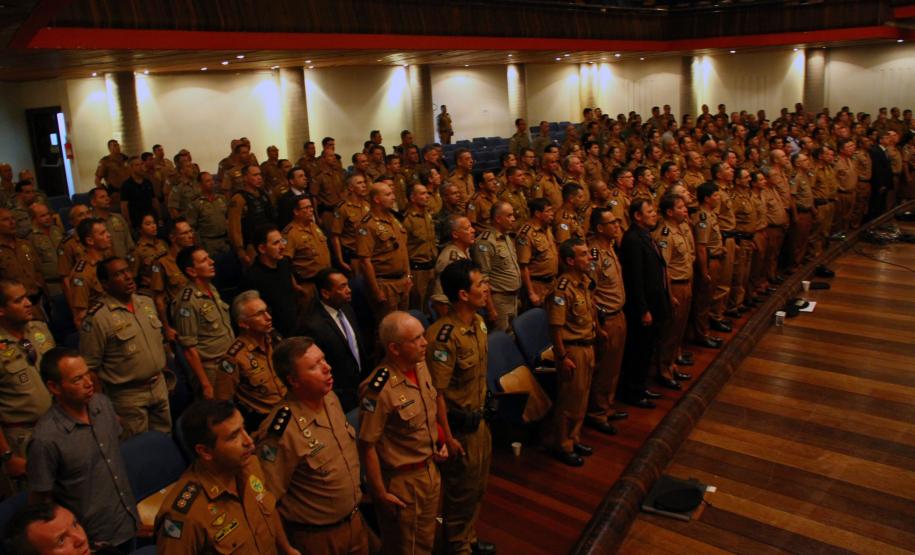 Curitiba, 15 de Março de 2018. Reunião do Comandante Geral com oficiais superiores.