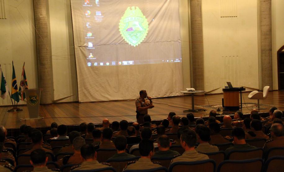 Curitiba, 15 de Março de 2018. Reunião do Comandante Geral com oficiais superiores.