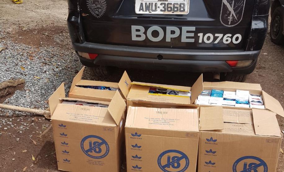 BOPE recupera cigarros roubados e apreende drogas na Capital e RMC BOPE recupera cigarros roubados e apreende drogas na Capital e RMC