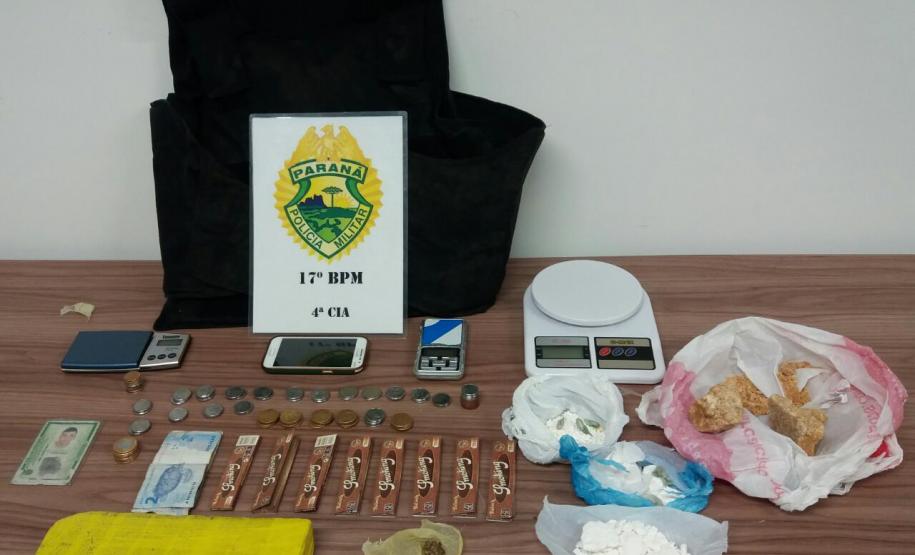 PM apreende colete balístico e drogas durante abordagens de rotina em Fazenda Rio Grande, na RMC