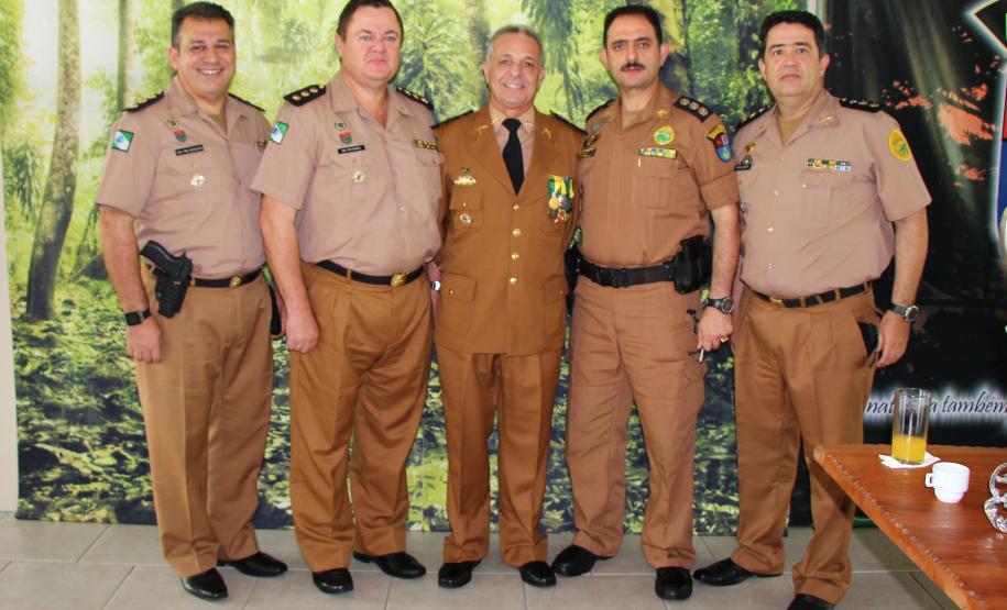 DA ESQ. PARA DIR. CEL. OPM JOAO DE PAULA CARNEIRO FILHO, CEL. QOPM DANIEL DOS SANTOS, TEN.-CEL. CESAR LESTECHEN MEDEIROS, CEL. QOPM CHEHADE ELIAS GEHA E TEN.-CEL. QOPM EVERON CESAR PUCHETTI FERREIRA