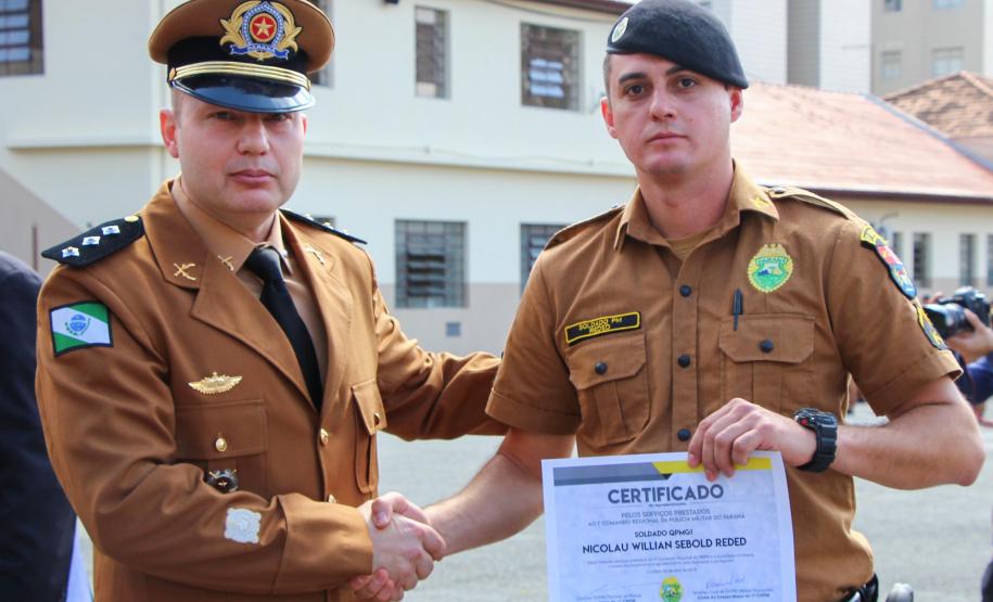 Curitiba, 05 de abril de 2018. Entrega de Medalhas do 1º CRPM