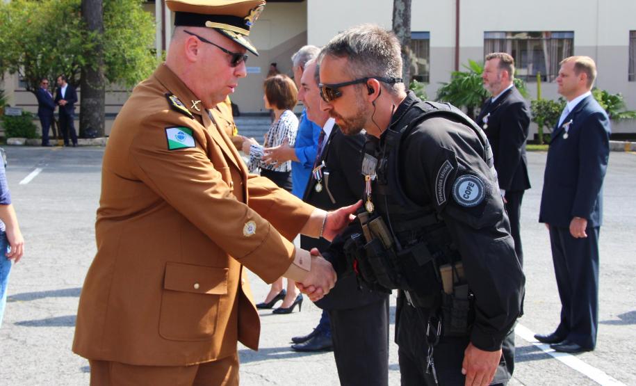Curitiba, 05 de abril de 2018. Entrega de Medalhas do 1º CRPM