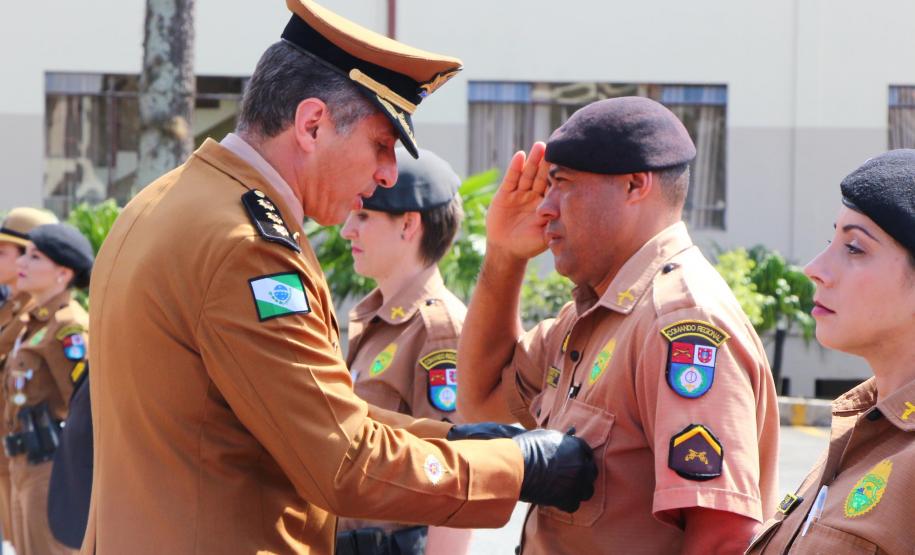 Curitiba, 05 de abril de 2018. Entrega de Medalhas do 1º CRPM