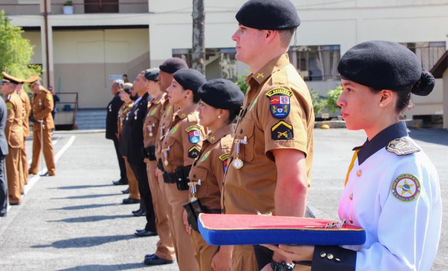 Curitiba, 05 de abril de 2018. Entrega de Medalhas do 1º CRPM