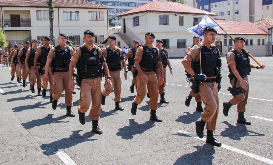 Curitiba, 05 de abril de 2018. Entrega de Medalhas do 1º CRPM