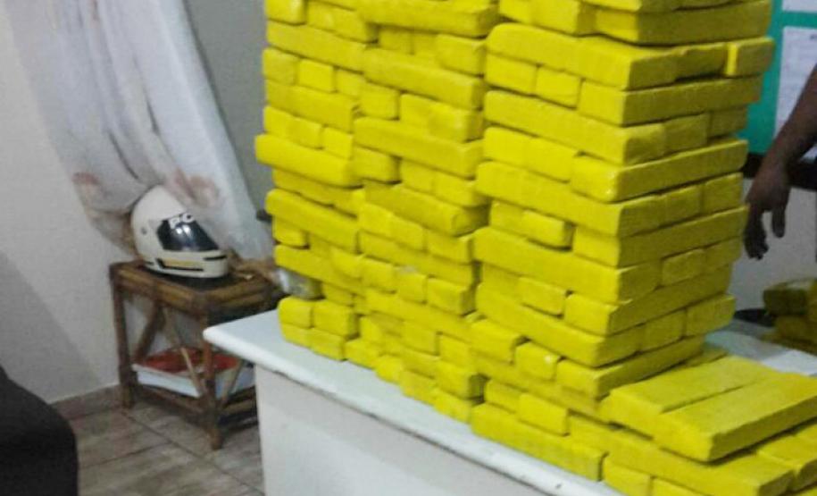 Polícia Militar apreende 114 quilos de maconha e 3,1 quilos de cocaína no Oeste do estado