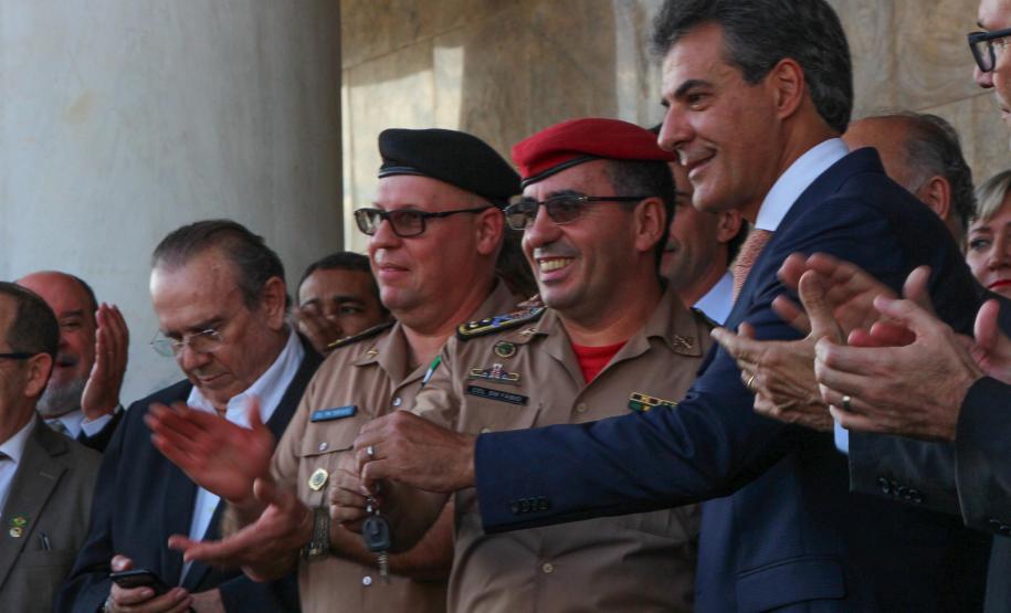 Curitiba, 05 de Abril de 2018. Governador entrega novas viaturas em frente ao Palacio Iguaçu.