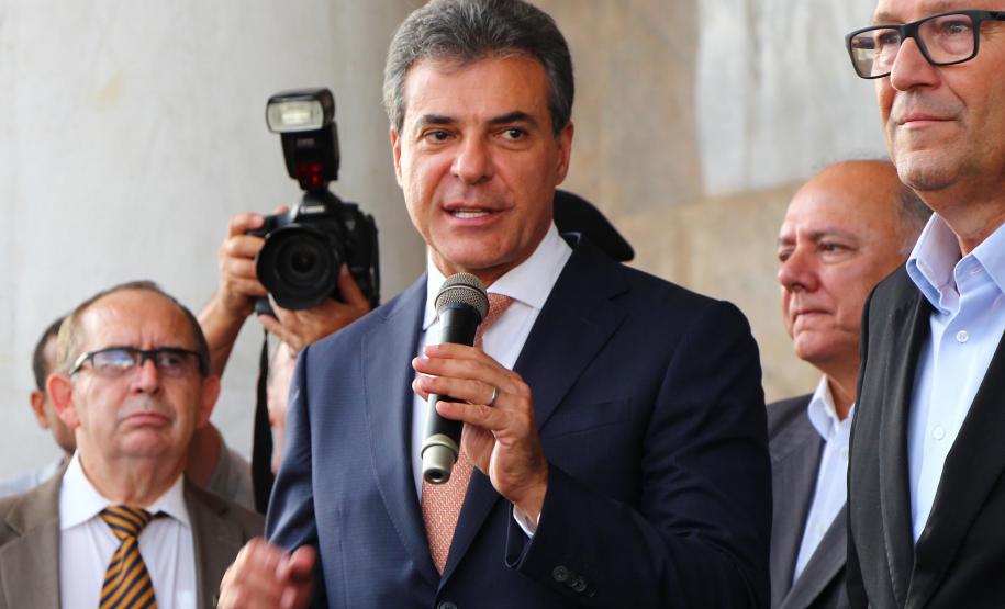 Curitiba, 05 de Abril de 2018. Governador entrega novas viaturas em frente ao Palacio Iguaçu.