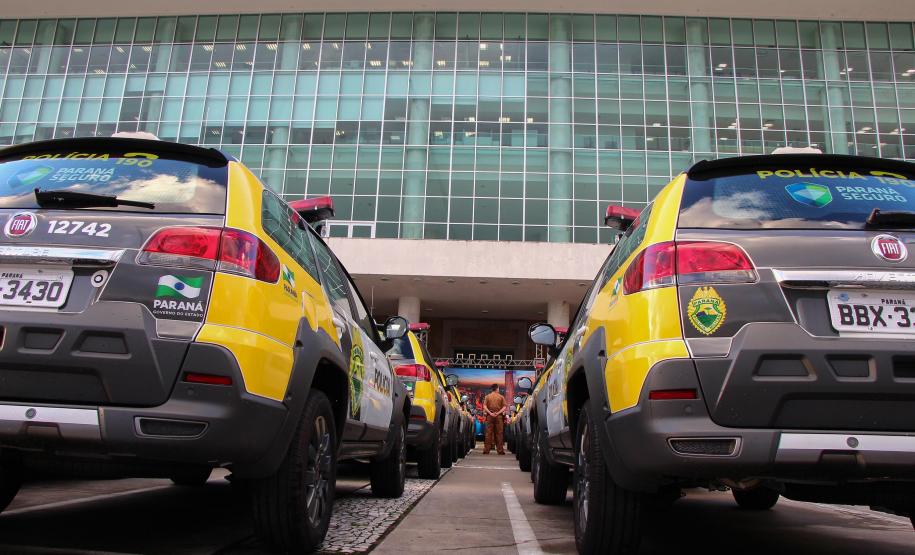 Curitiba, 05 de Abril de 2018. Governador entrega novas viaturas em frente ao Palacio Iguaçu.