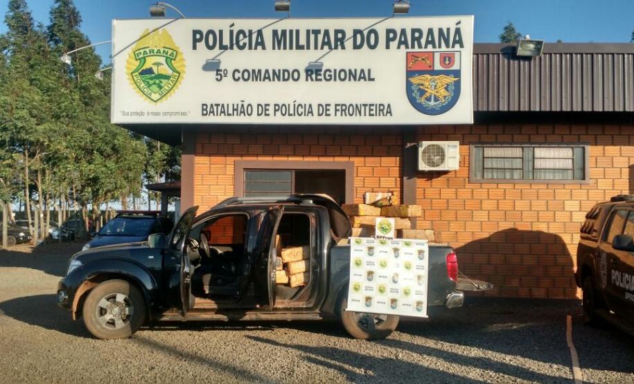 Durante operação BPFron apreende mais de uma tonelada de maconha e recupera caminhonete no Oeste do estado