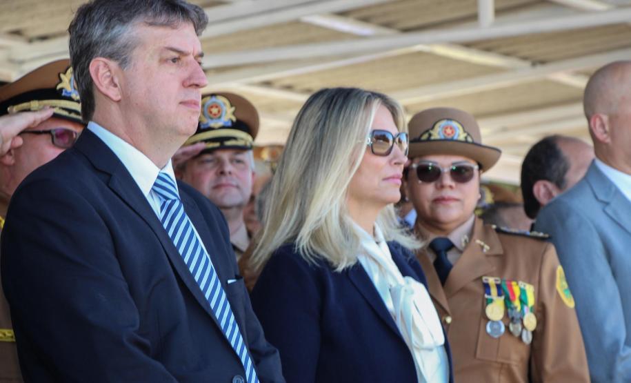 Curitiba, 21 de abril de 2018. Solenidade TiradentesSecretário de Segurança Júlio Cezar dos Reis, Governadora Cida Borghetti, Comandante da PMPR Coronel QOPM Audilene Rosa de Paula Dias Rocha