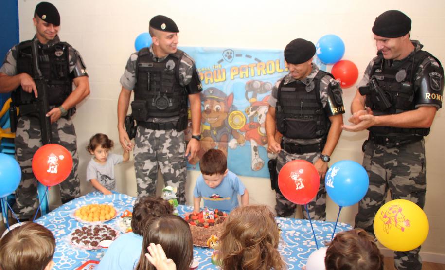 Curitiba, 23 de abril de 2018. BOPE prestigia aniversário infantil