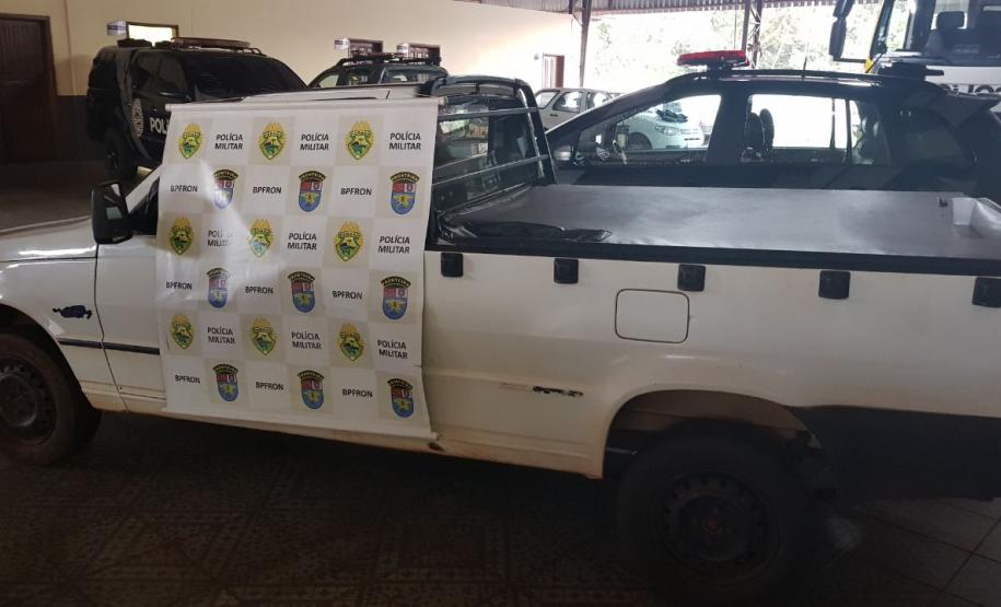 Veículo com as placas adulteradas e alerta de furto é recuperado pelo BPFron na região de fronteira