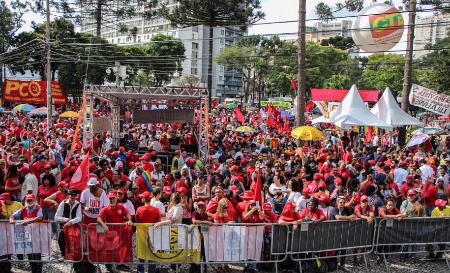 Curitiba, 01 de maio de 2018. Manifestações do Dia do Trabalho