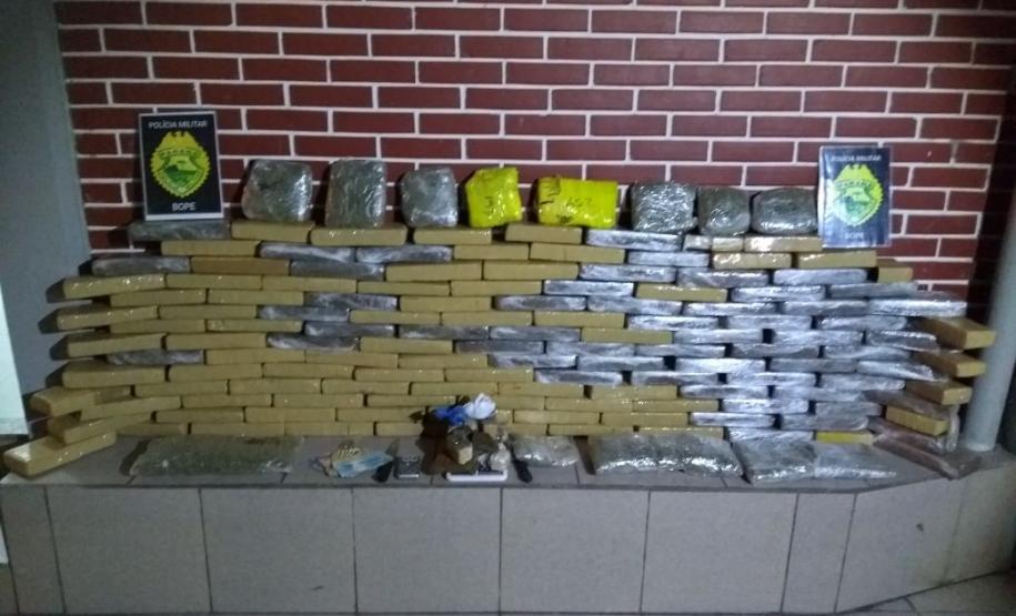 BOPE apreende mais de 170 kg de maconha em ocorrências distintas na Capital e RMC