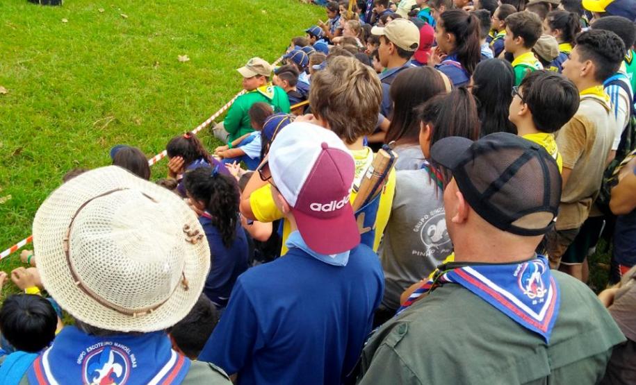 PM de Pato Branco participa de evento de escoteiros em Coronel Vivída, no Sudoeste do estado