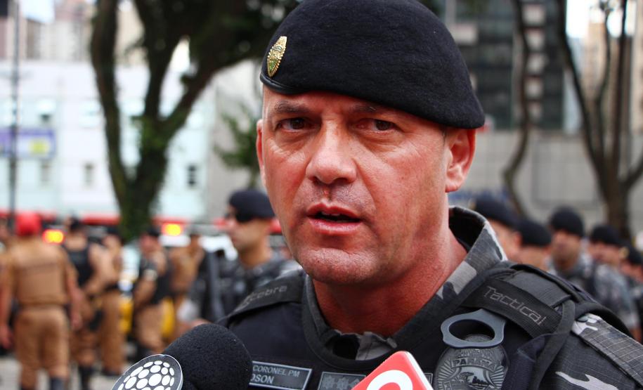 Curitiba, 11 de maio de 2018. Lançamento da Operação Tiradentes IIComandante do Bope Ten.-Cel. Hudson Leoncio Teixeira