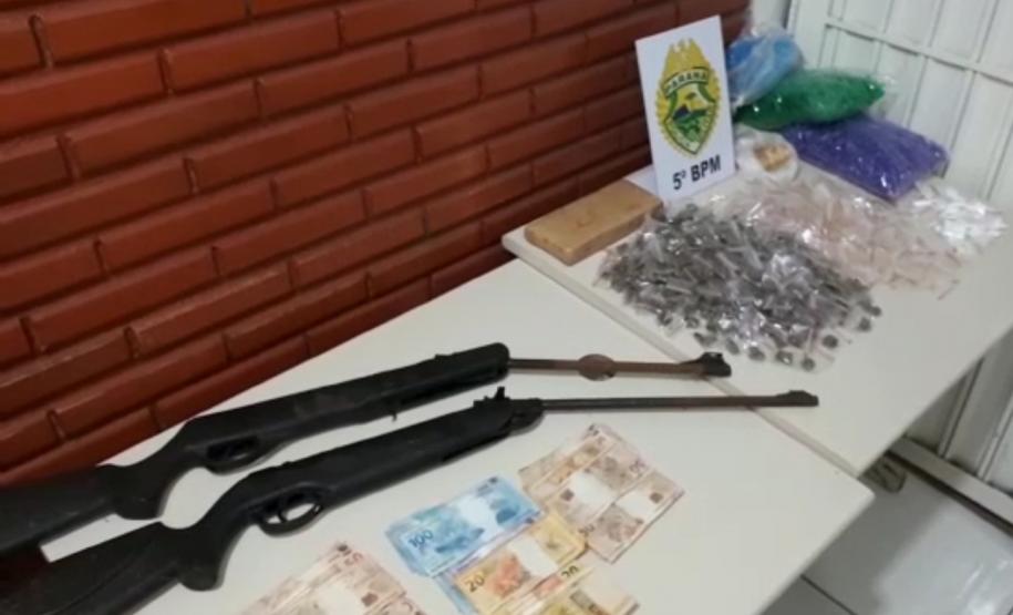 No Norte do PR, PM localiza grupo envolvido em roubo e apreende drogas em Londrina