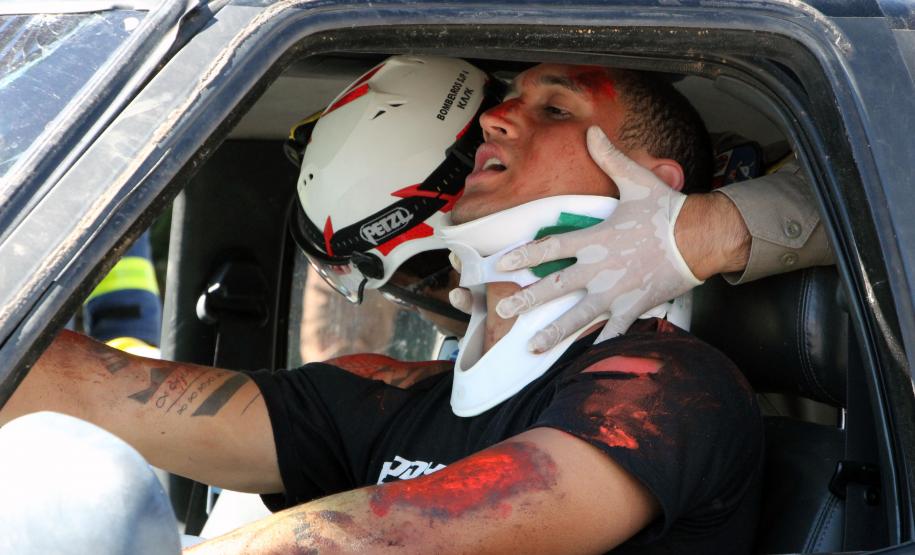 Curitiba 22 de maio de 2018 - Simulação maio amarelo 17º BPM