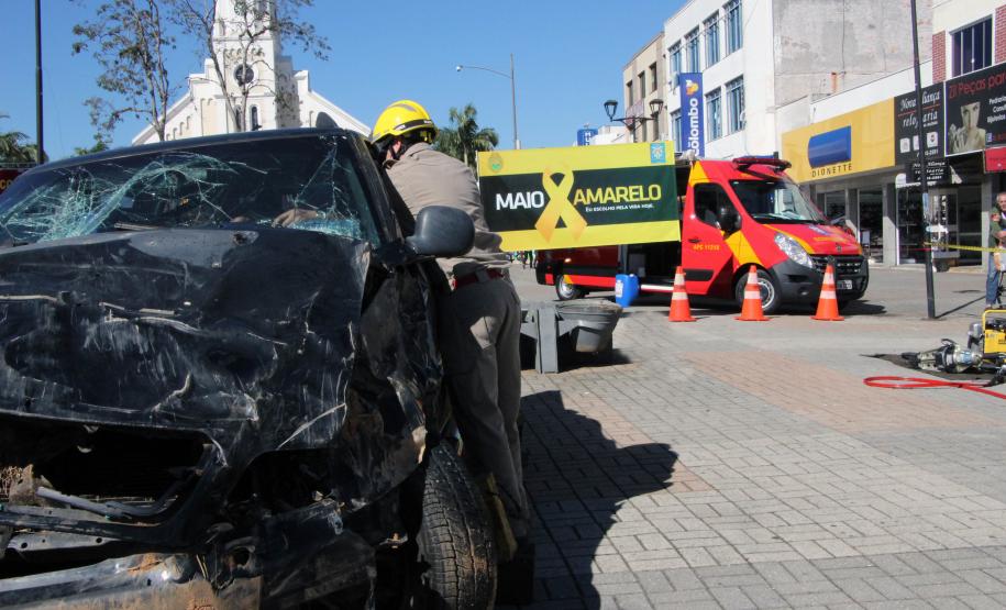 Curitiba 22 de maio de 2018 - Simulação maio amarelo 17º BPM