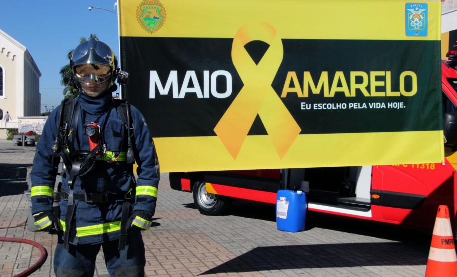 Curitiba 22 de maio de 2018 - Simulação maio amarelo 17º BPM