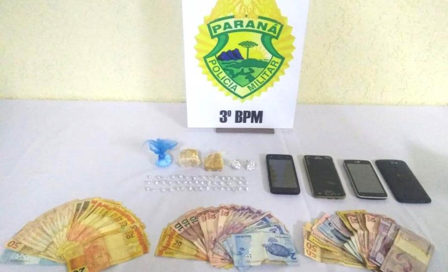 No Sudoeste do estado, PM apreende maconha, crack e cocaína