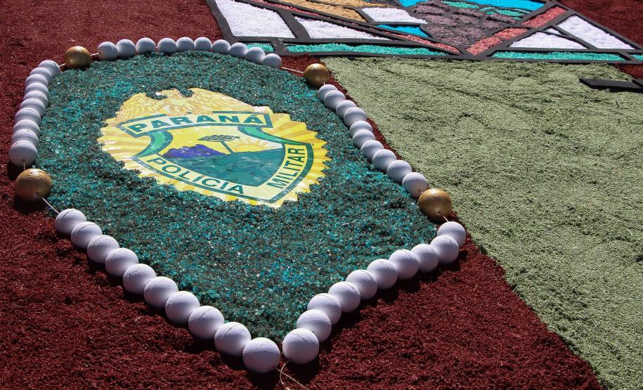 Curitiba, 31 de maio de 2018. Montagem do tapete Corpus Christi