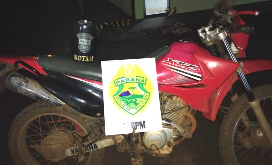 No Sudoeste do estado, PM recupera motocicleta furtada em janeiro deste ano