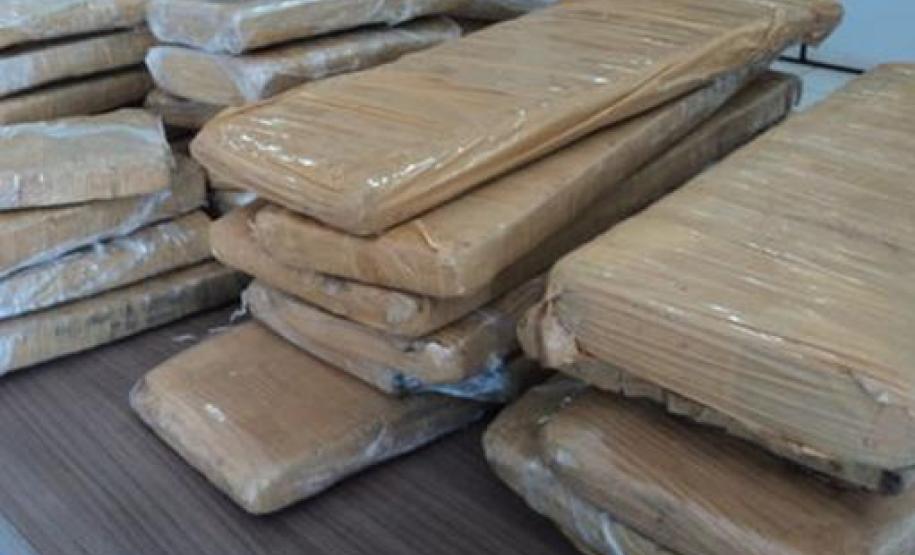 Na região metropolitana de Curitiba, Polícia Militar apreende mais de 100 tijolos de maconha