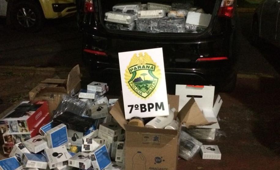 Veículos que transportavam produtos sem nota fiscal são aprendidos em Cruzeiro do Oeste, no Noroeste do Paraná.