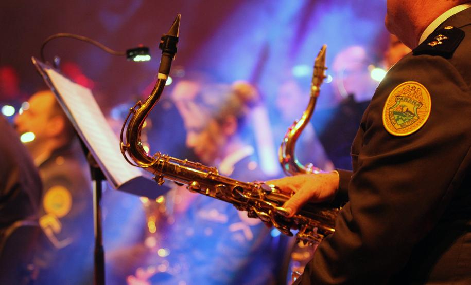 PAUTA DIAS 13, 14 E 15/08 – 20H – Banda de Música da PM faz espetáculo no Teatro Guaíra para comemorar os 164 anos da Polícia Militar