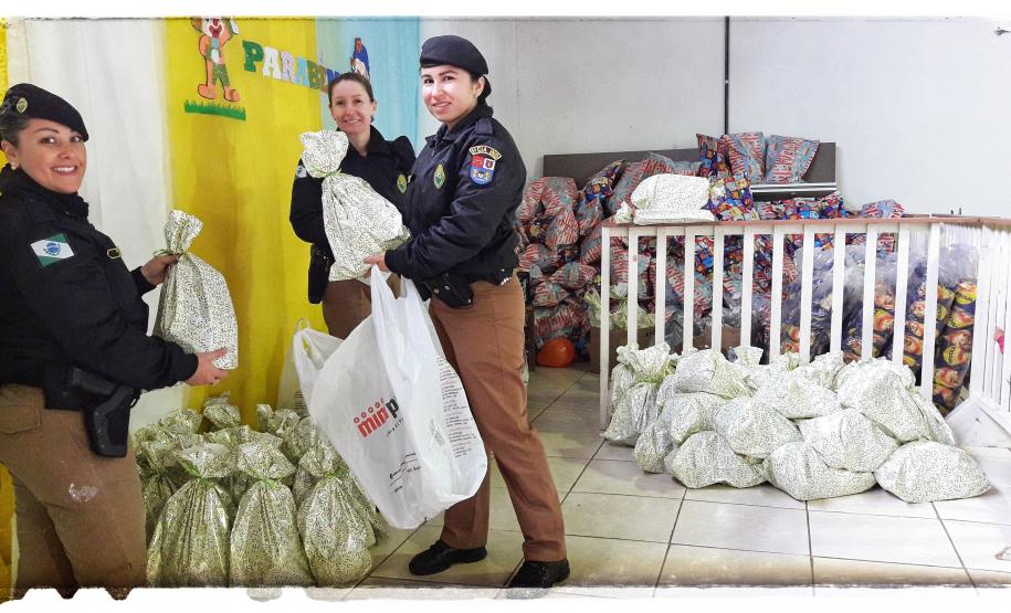 Campanha feita pela 1ª CIPM beneficia mais de 300 crianças no Sudeste do Estado