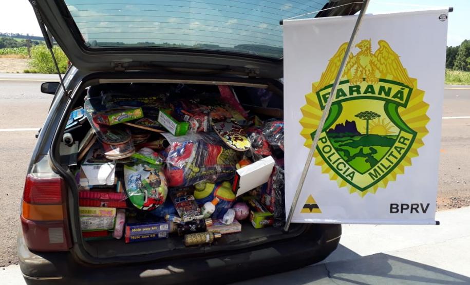 BPRv apreende R$ 10 mil em mercadorias contrabandeadas em Iporã (PR)