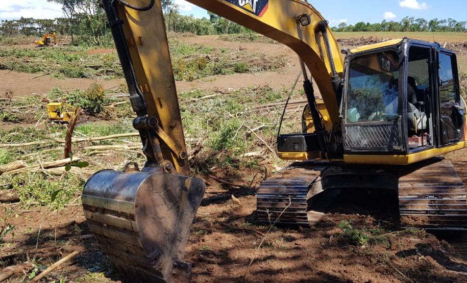 Denúncia auxilia policiais ambientais a encontraram desmatamento de área de preservação em Tamarana (PR)