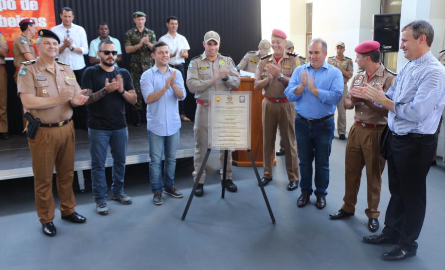 Paranavaí, 05 de dezembro de 2018. Elevação de unidade do corpo de bombeiros de Paranavaí