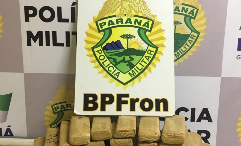 BPFron apreende mais de 25 quilos de maconha na Fronteira de Paraná com o Paraguai