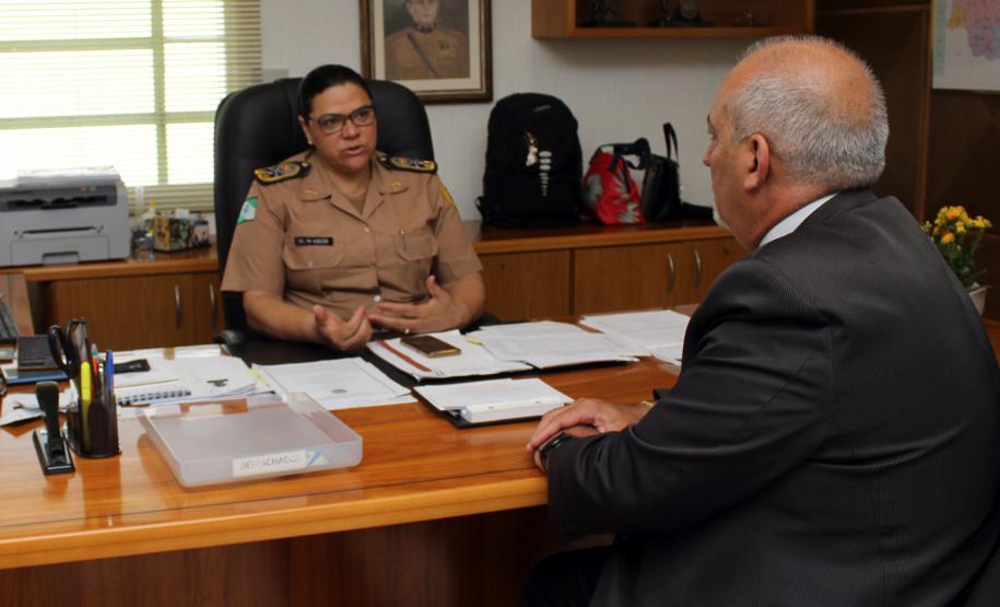 Curitiba, 06 de dezembro de 2018, Visita do Secretário de Justiça à Comandante Geral