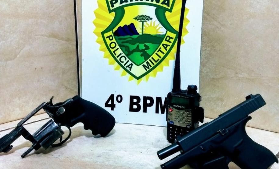 Dupla é flagrada pela PM com arma em Maringá (PR), no Noroeste do Estado