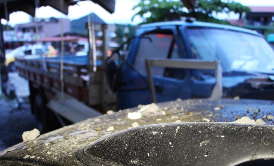 Matinhos, 23 de dezembro de 2018. Flagrante de Furto de Caminhão